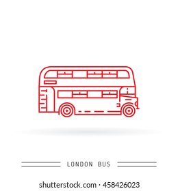 The linear image of a London double-Decker bus