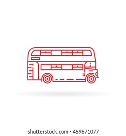 The linear image of a London double-Decker bus