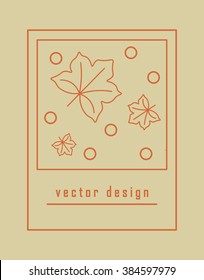 Linear image of a maple leaf. Logo, icon, concept, illustration. Vector. Isolated.