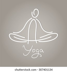 linear image symbol yoga lotus position