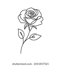Linear image of a trojan with leaves on a white background
