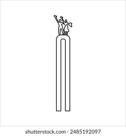 Linear indonesian independence day icon vector illustration