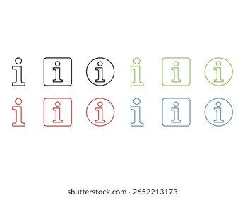 design de símbolo de dica de informação linear, i manual ui help desk conselho bolha, isolado no fundo transparente