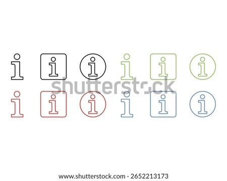 linear info hint tip symbol design, i manual ui help desk advice bubble, isolated on transparent background