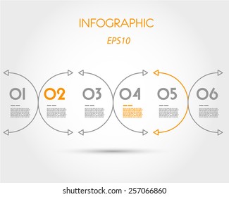 linear infographic c elements. infographic concept.