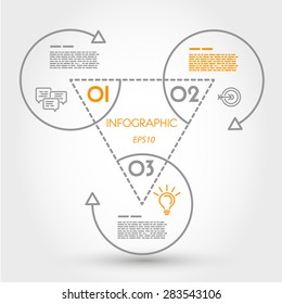 Linear Infographic Template From Rings. Infographic Concept.