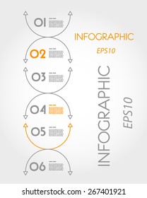 linear infographic vertical arcs. infographic concept.