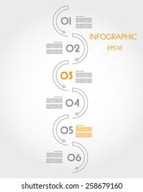 linear infographic vertical wave. infographic concept.