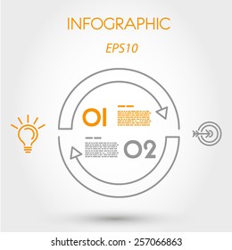 linear infographics circle arcs. infographic concept.