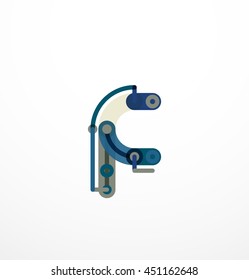 Linear initial letters, logo branding concept, cartoon funny style