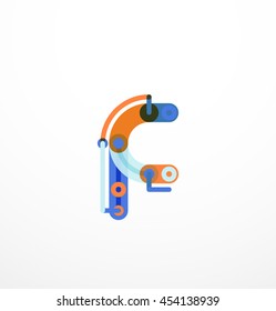 Linear initial letters, logo branding concept, cartoon funny style