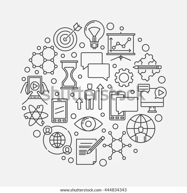 Linear Innovation Concept Outline Illustration Vector Stock Vector ...