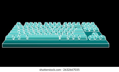 Entrada linear: Arte vetorial elegante de um teclado
