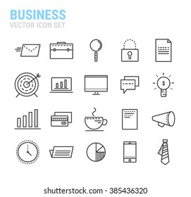 Linear Internet Business line icon set.