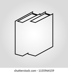 Linear Isolated Flat Vector Book Icon Stock Vector (Royalty Free ...