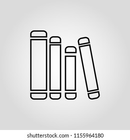 Linear isolated flat vector book icon