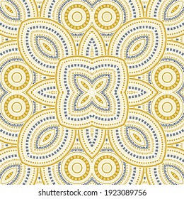 Linear italian maiolica tile seamless ornament. Ethnic structure vector motif. Ceramics print design. Stylish italian mayolica tilework repeating pattern. Interior decor template.