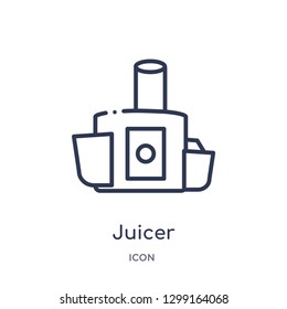 Linear juicer icon from Kitchen outline collection. Thin line juicer icon isolated on white background. juicer trendy illustration