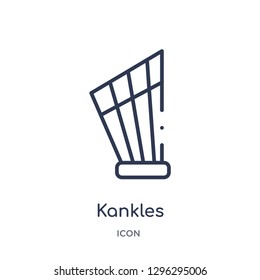 Linear kankles icon from Culture outline collection. Thin line kankles icon vector isolated on white background. kankles trendy illustration