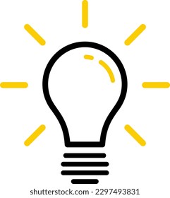 Lineares Leuchtensymbol als Innovation- oder Startkonzept