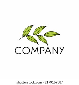 emblema de hoja lineal. Vector elegante y clásico. Se puede usar para la joyería, la belleza y la industria de la moda. Ideal para logotipo, monograma, invitación, volante, menú, folleto, fondo o cualquier idea deseada.