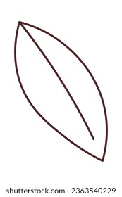 Ilustración de vectores de iconos de hoja lineal