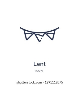 Linear lent icon from Brazilia outline collection. Thin line lent vector isolated on white background. lent trendy illustration