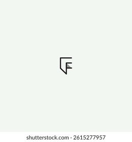 Linear Letter F or EF Logo Design on White Background 
