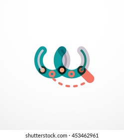 Linear letter. Minimalistic logo thin lines