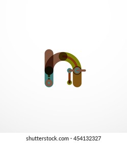 Linear letter. Minimalistic logo thin lines