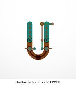 Linear letter. Minimalistic logo thin lines