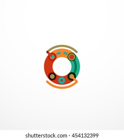 Linear letter. Minimalistic logo thin lines