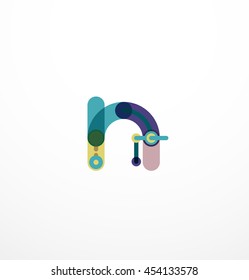 Letra lineal. Líneas delgadas de logo minimalista