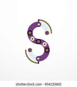 Letra lineal. Líneas delgadas de logo minimalista