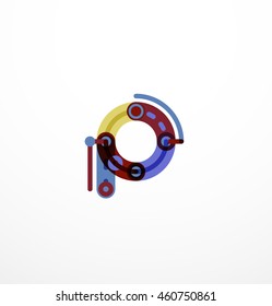 Letra lineal. Líneas delgadas de logo minimalista
