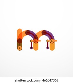 Linear letter. Minimalistic logo thin lines