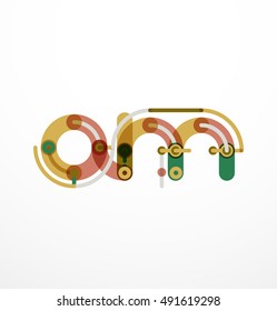 Linear letter. Minimalistic logo thin lines
