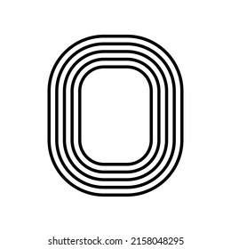 Linear letter O modern icon. Alphabet line and O herb intertwining design. Logo, corporate identity, app, Creative banner and more. Creative geometric line.