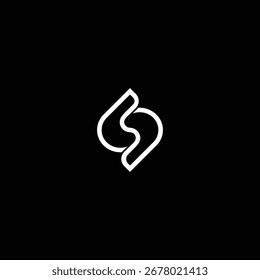 Linear Letter S with Coffee Bean Accents Logo