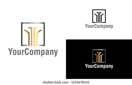 Linear letter TY and architecture logo template design. Creative vector emblem, for icon or design concept. Creative letter TY and architecture  logo template design.