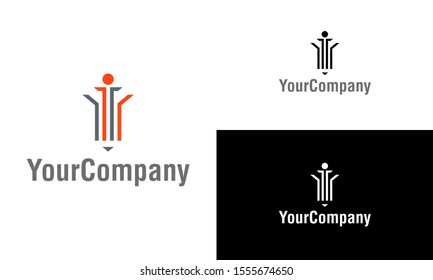 Linear letter TY, human, education and pen logo template design. Creative vector emblem, for icon or design concept. Creative letter TY, human, education and pen logo template design.