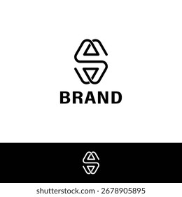 Linear Letters MW or S or MSW Monogram with two backgrounds. 