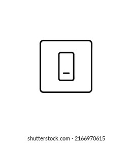 Linear light switch icon design isolated on white background