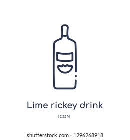 Linear lime rickey drink icon from Drinks outline collection. Thin line lime rickey drink icon vector isolated on white background. lime rickey drink trendy illustration