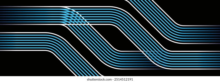 Linear line art background Design for Futuristic technology concept for AI and all Digital Communications.