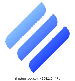Símbolo de símbolo de LINE lineal del logotipo de criptodivisa del proyecto DeFi, icono de moneda de financiación descentralizada aislado en fondo blanco. Ilustración vectorial.