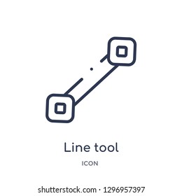 Linear line tool icon from Edit tools outline collection. Thin line line tool icon isolated on white background. line tool trendy illustration