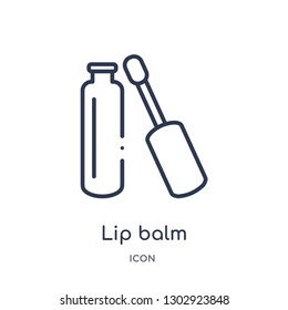 Linear lip balm icon from Hygiene outline collection. Thin line lip balm icon isolated on white background. lip balm trendy illustration