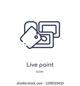 Linear live paint icon from General outline collection. Thin line live paint icon isolated on white background. live paint trendy illustration