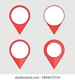 LINEAR LOCATION ICONS IN RED COLOR